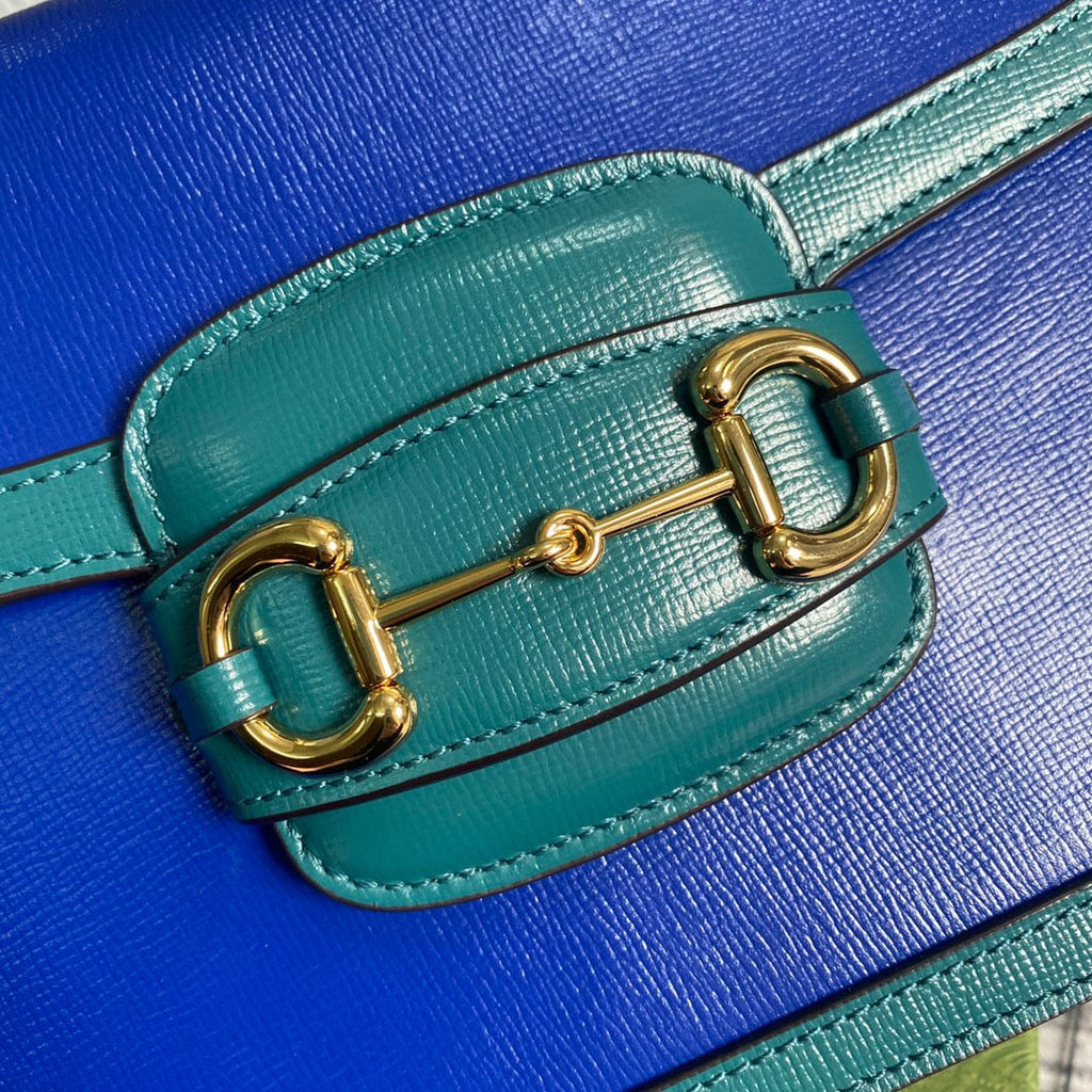 Gucci Horsebit 1955 Shoulder Bag Blue For Women, Women’s Bags 9.8in/25cm Gucci