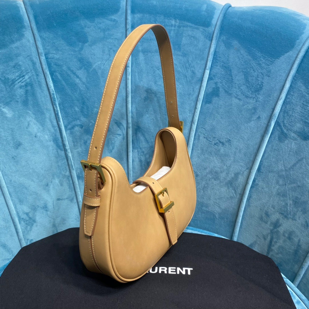 Top Quality Le Fermoir Hobo Bag Brown For Women 9.5in/24cm YSLÂ 
