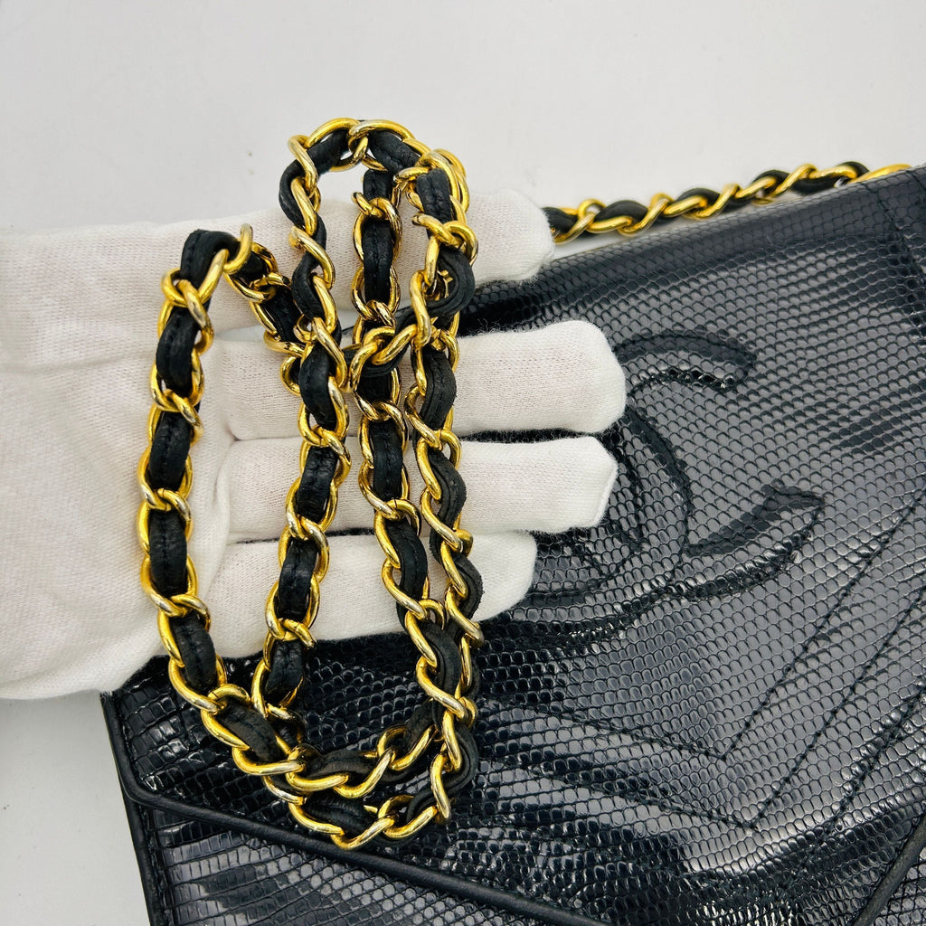 Chanel Lizard Chain Shoulder Bag WD242229
