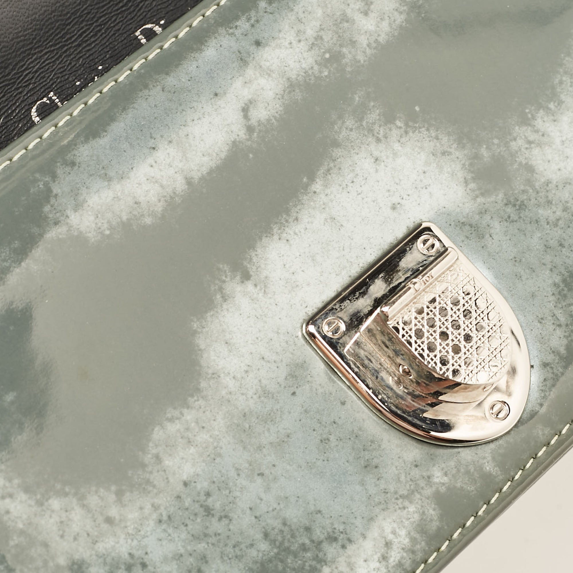 Dior Grey Micro Cannage  Leather Mini Diorama Shoulder Bag