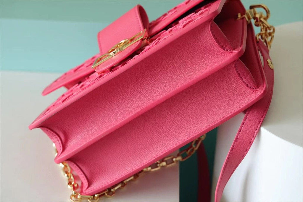 Louis Vuitton Mini Dauphine Monogram Fluo Pink For Women,  Shoulder And Crossbody Bags 18.5cm/7.3in Louis Vuitton M20747