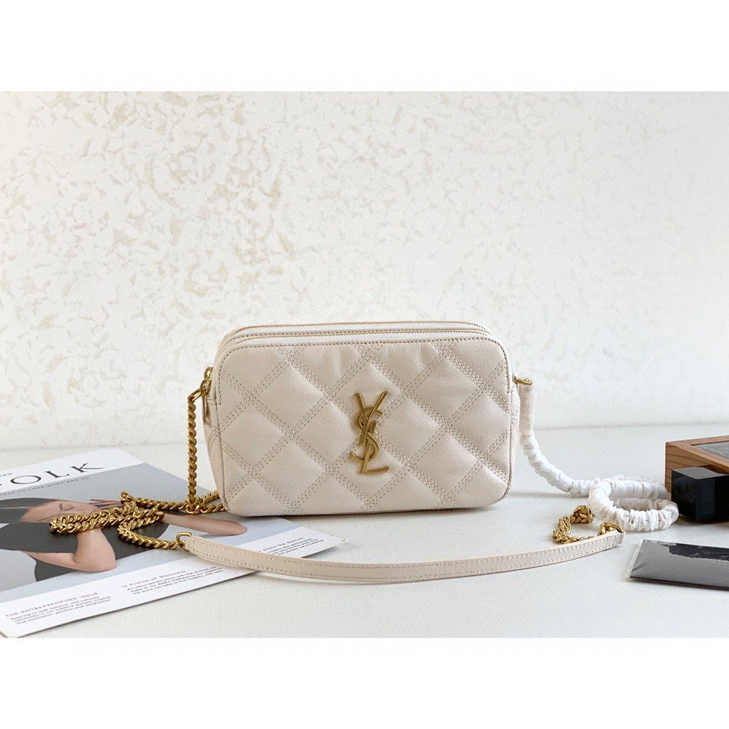 Saint Laurent Becky Crossbody Bag White For Women 7in/18cm YSL P00555149