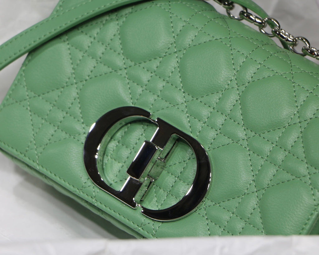 Dior Small Caro Bag Green For Women, Women’s Handbags, Shoulder Bags, Crossbody Bags, 20cm/8in CD