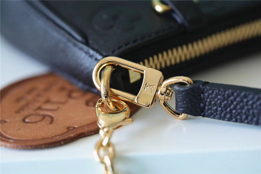 Louis Vuitton Easy Pouch On Strap Monogram Empreinte Black For Women, WomenÃƒÂ¢Ã¢â€šÂ¬Ã¢â€žÂ¢s Handbags, Shoulder Bags And Crossbody Bags 7.5in/19cm Louis Vuitton M80349