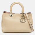 Beige Leather Medium Diorissimo Shopper Tote