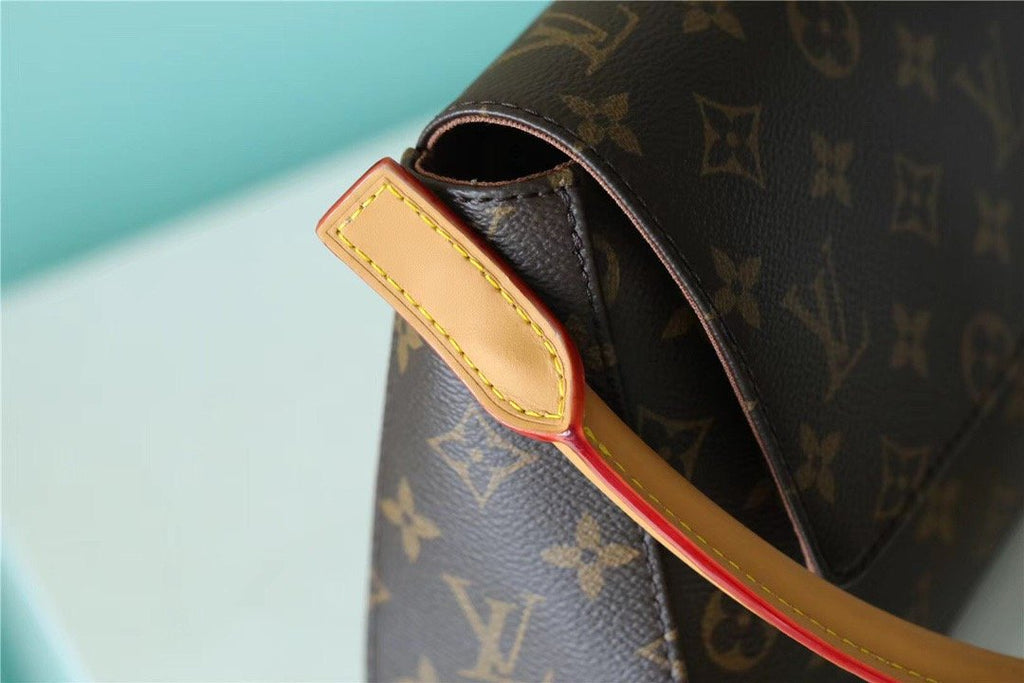 Louis Vuitton Mini Looping GlamIap Shoulder Bag Monogram For Women 9.4in/24cm Brown Louis Vuitton M51147