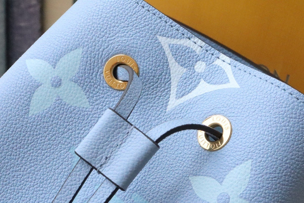 Louis Vuitton NeoNoe BB Bucket Bag Monogram Empreinte Blue For Women, Women’s Handbags, Shoulder Bags 7.9in/20cm Louis Vuitton M45709