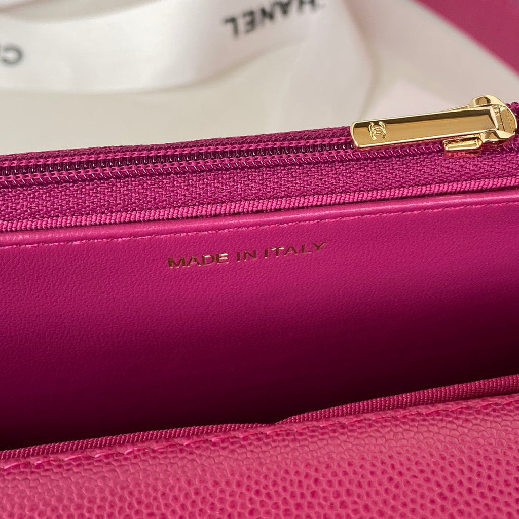 ChanelSmall GlamIap Bag Gold Hardware Plum For Women Handbags, Shoulder Bags 7.5in/19cm AP2840