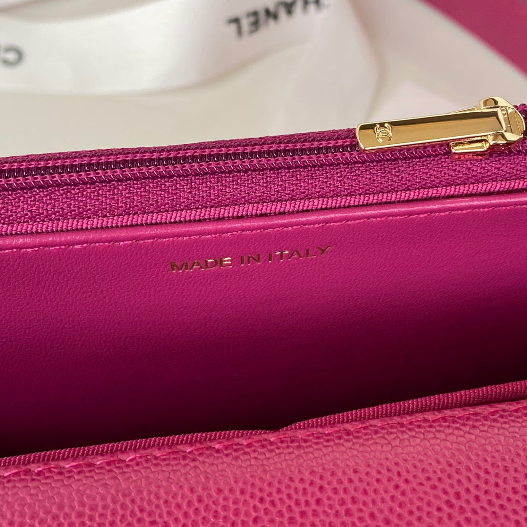 ChanelSmall GlamIap Bag Gold Hardware Plum For Women Handbags, Shoulder Bags 7.5in/19cm AP2840
