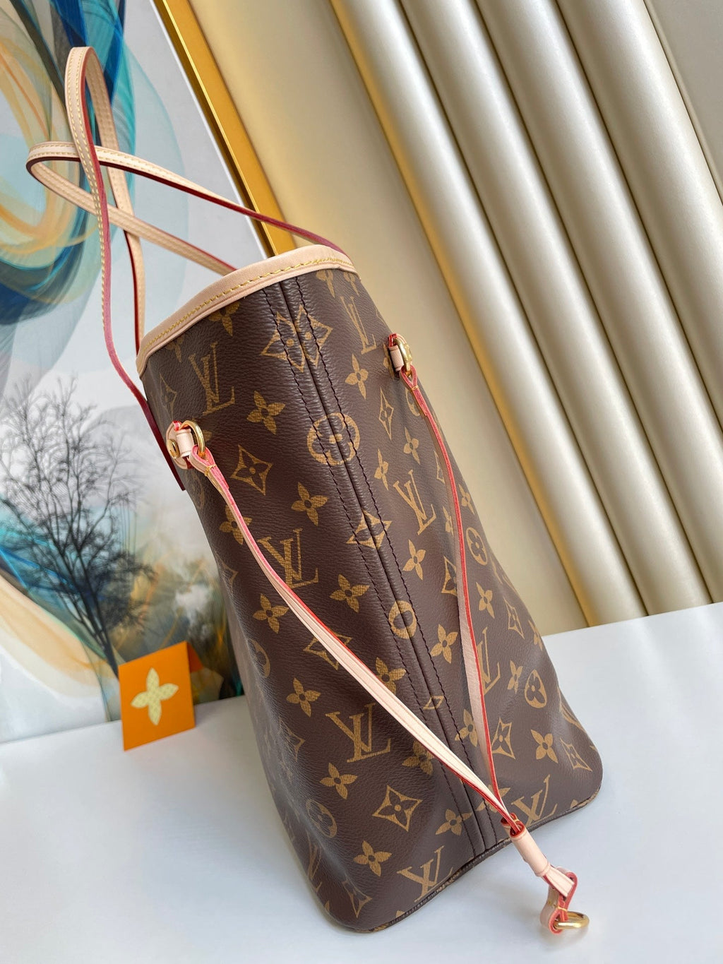Louis Vuitton Neverfull MM Monogram Canvas Red For Women,  Shoulder Bags 12.6in/31cm Louis Vuitton M41178