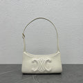 Celine Cuir Triomphe Shoulder Bag White For Women 9.4in/24cm
