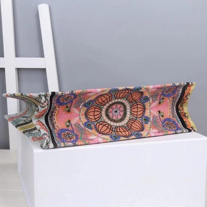 Dior Large Book Tote Multicolor In Lights Embroidery, Pink Multicolor, For Women Women’s Handbags, Shoulder Bags, 42cm CD