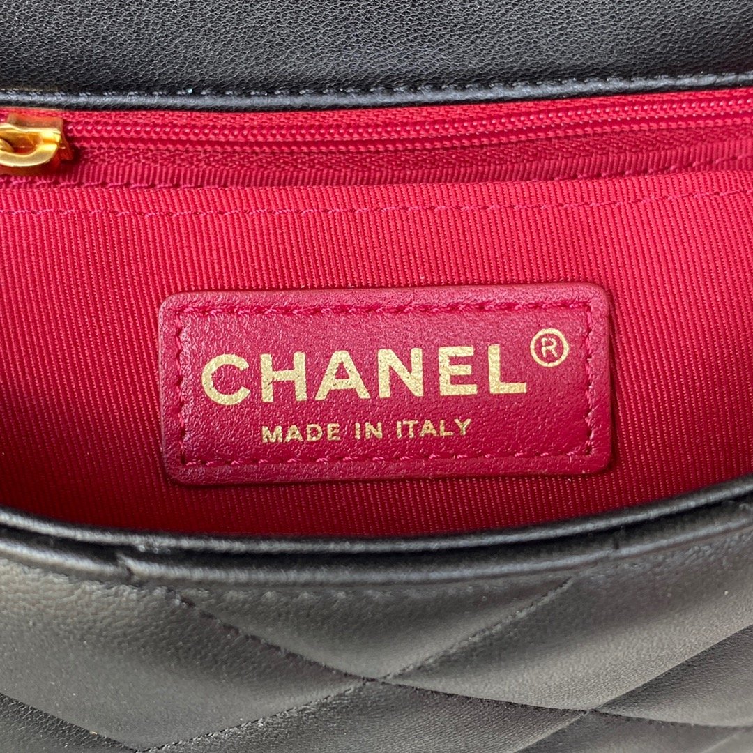 ChanelSmall GlamIap Bag Gold Hardware Black For Women Handbags, Shoulder Bags 7.9in/20cm AS3450