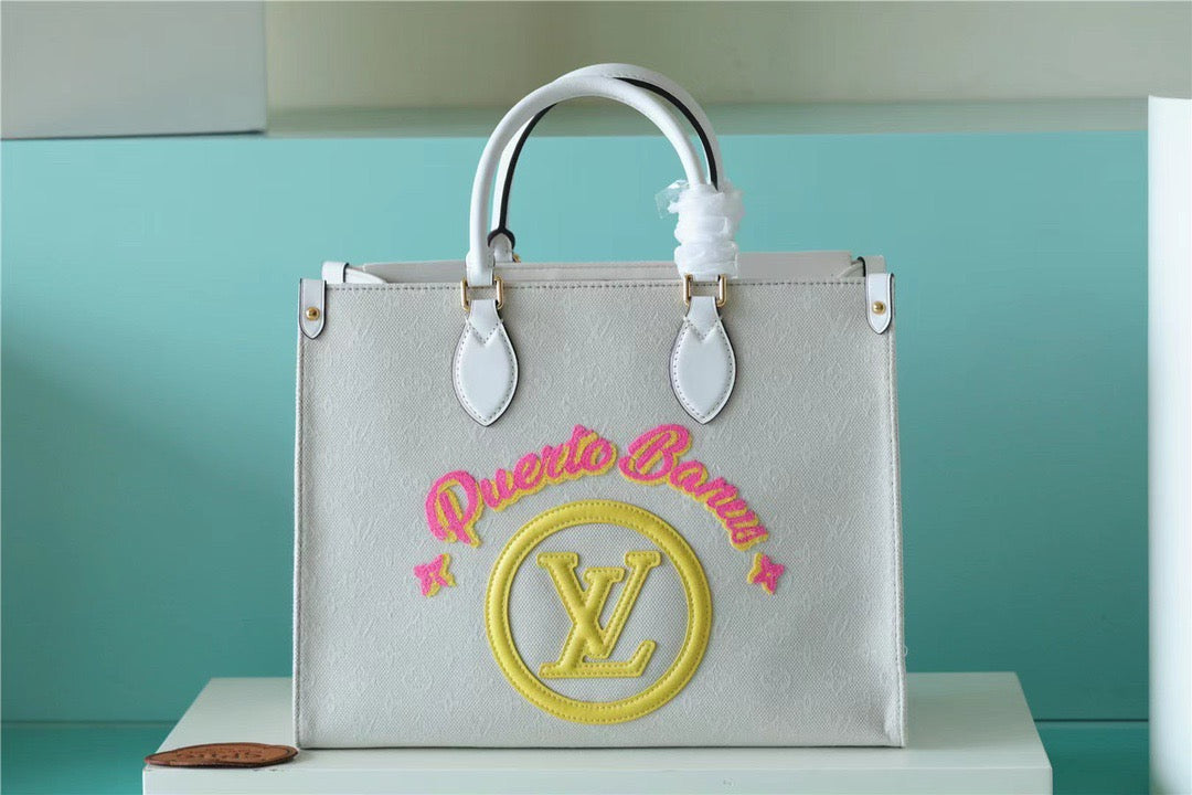 Louis Vuitton Onthego MM Monogram Giant And Rafa White/ Yellow For Women,  Shoulder And Crossbody Bags 35cm/13.8in Louis VuittonÃƒâ€šÃ‚Â 