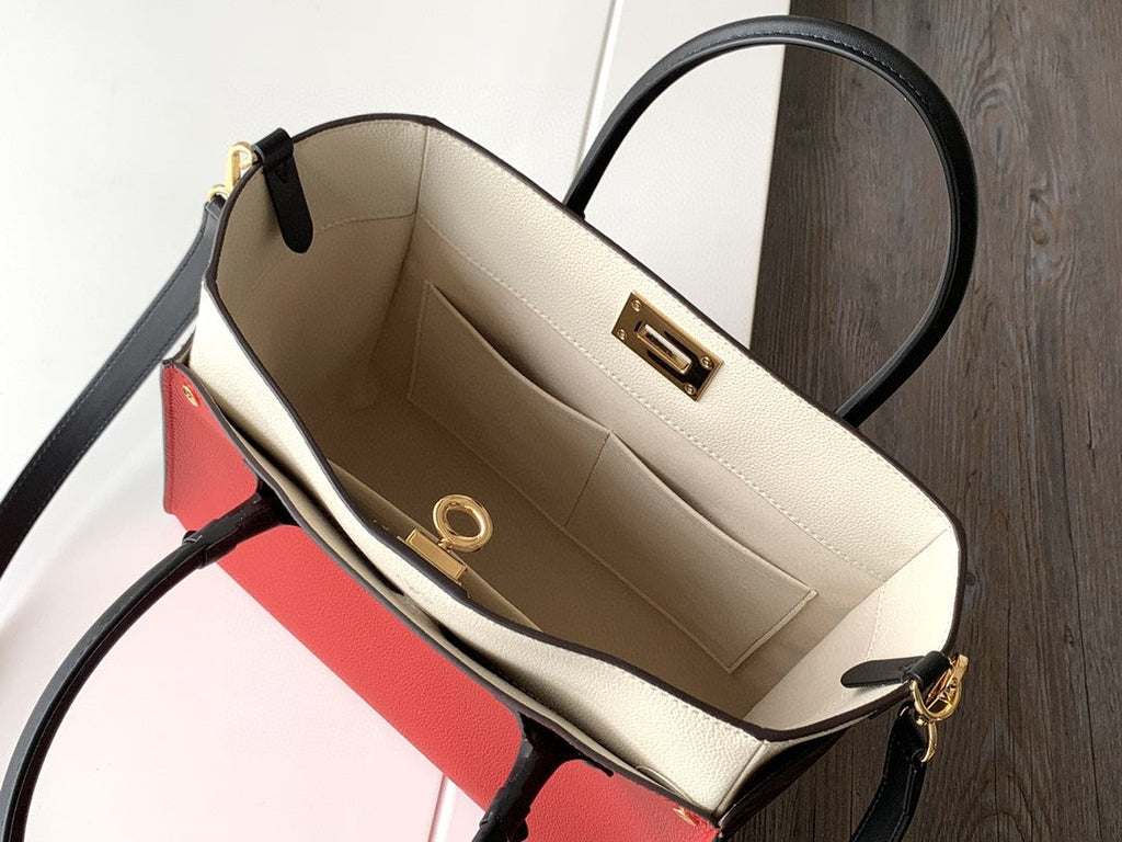 Louis Vuitton On My Side MM Tote Bag Monogram Canvas Red For Women,  Shoulder Bags 12in/31cm Louis Vuitton M53824
