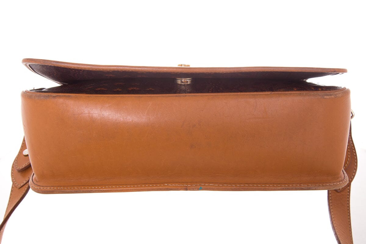 Escada Vintage Brown & Paisley Messenger Shoulder Bag