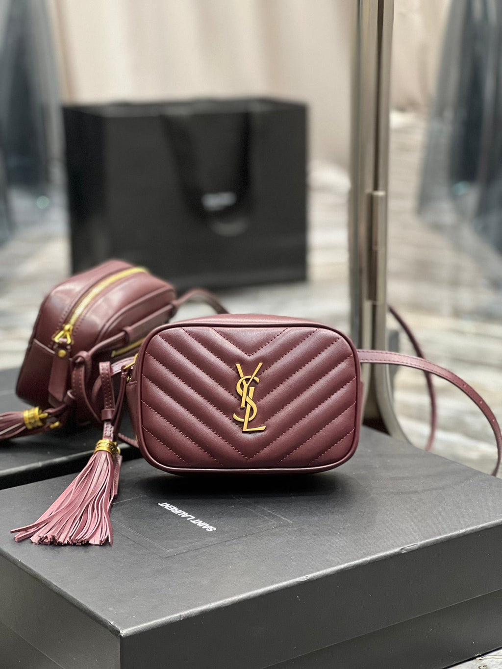Top Quality Lou Belt Bag Red In MatelassÃ© Gold Toned Hardware For Women 6.1in/15cm YSL 614031DV7072721