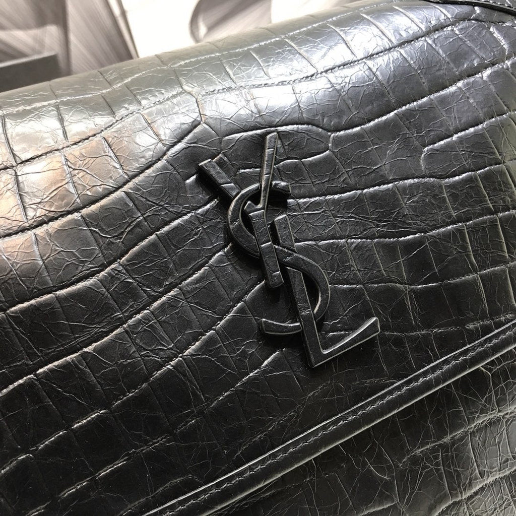 YSSL Niki Medium Chain BagIn-Embossed Black For Women 11in/28cm YSL 6331501K00U1000