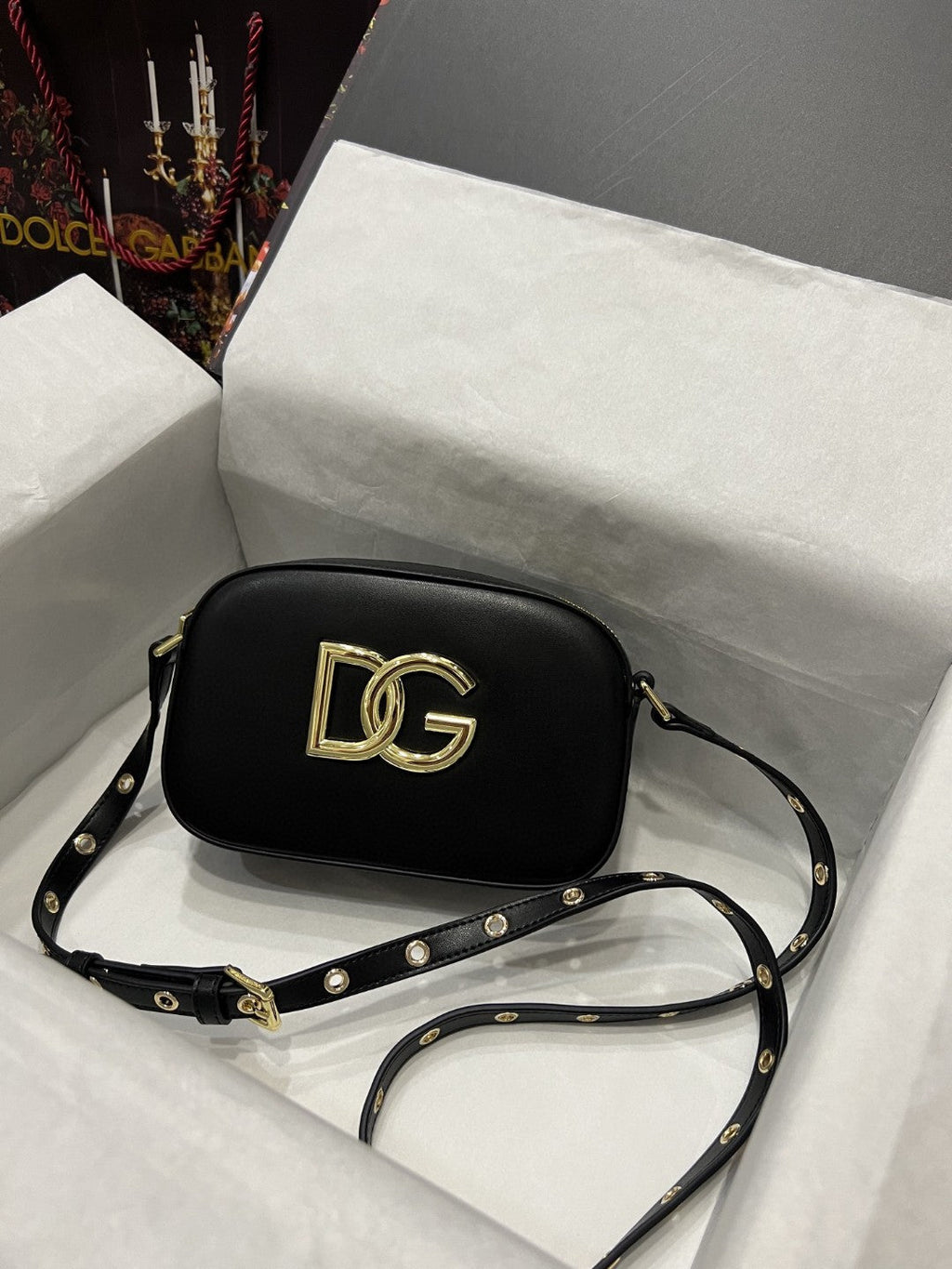 DG Crossbody 3.5 Bag Black For Women 7.5in/19cm DG Burberry7095AW57680999