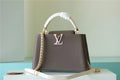 Louis Vuitton Capucines BB Taurillon Smokey Brown Green/ Creme/ Pink For Women,  Shoulder And Crossbody Bags 27cm/10.6in Louis Vuitton M59516