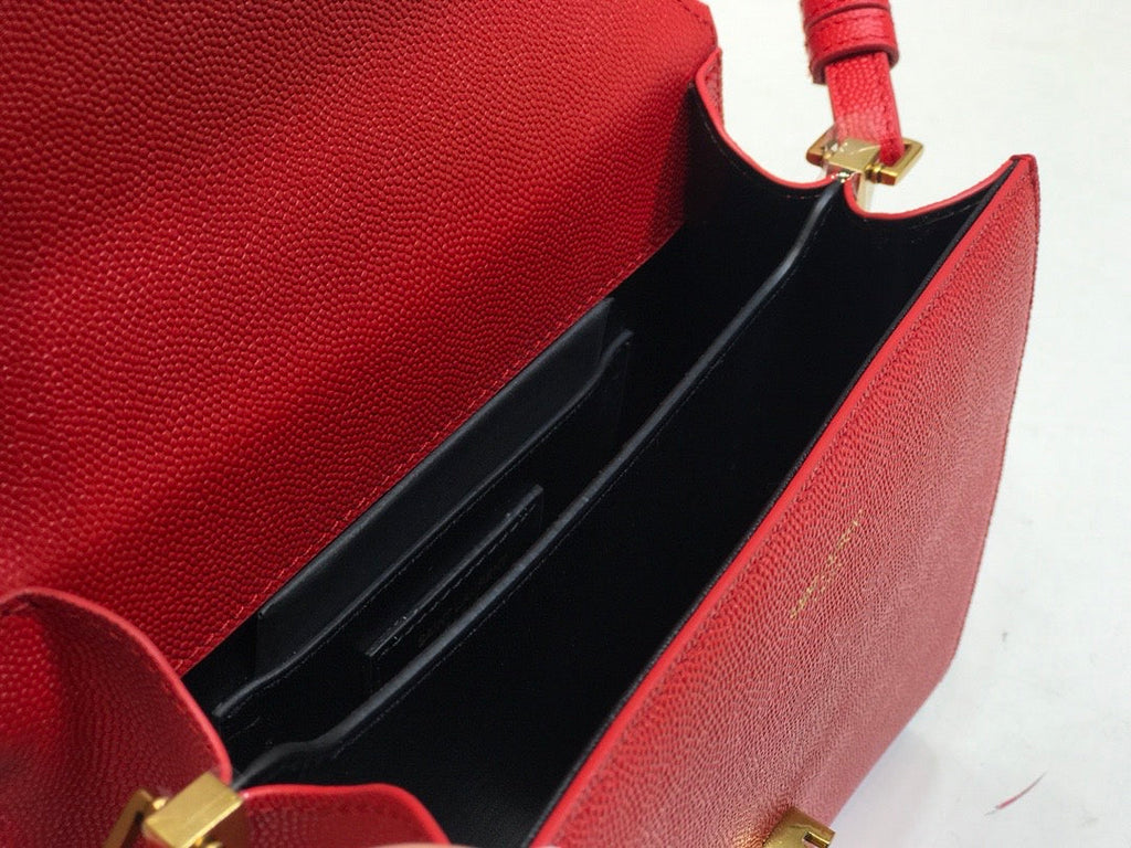 Top Quality Cassandra MeTop Qualityum Top Handle Bag Red For Women 9.6in/24.5cm YSL Â 