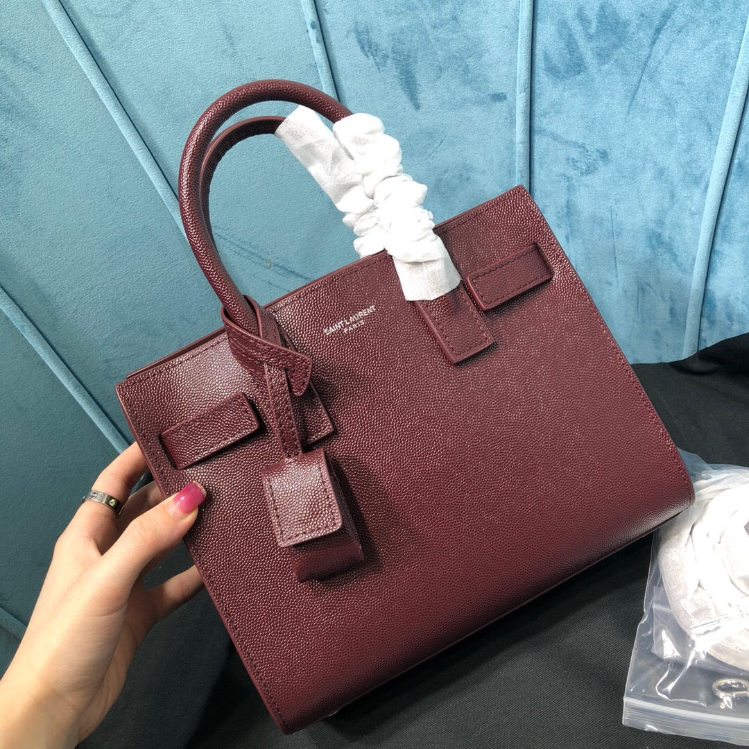 YSSL Sac De Jour Nano Burgundy For Women 8in/22cm YSL