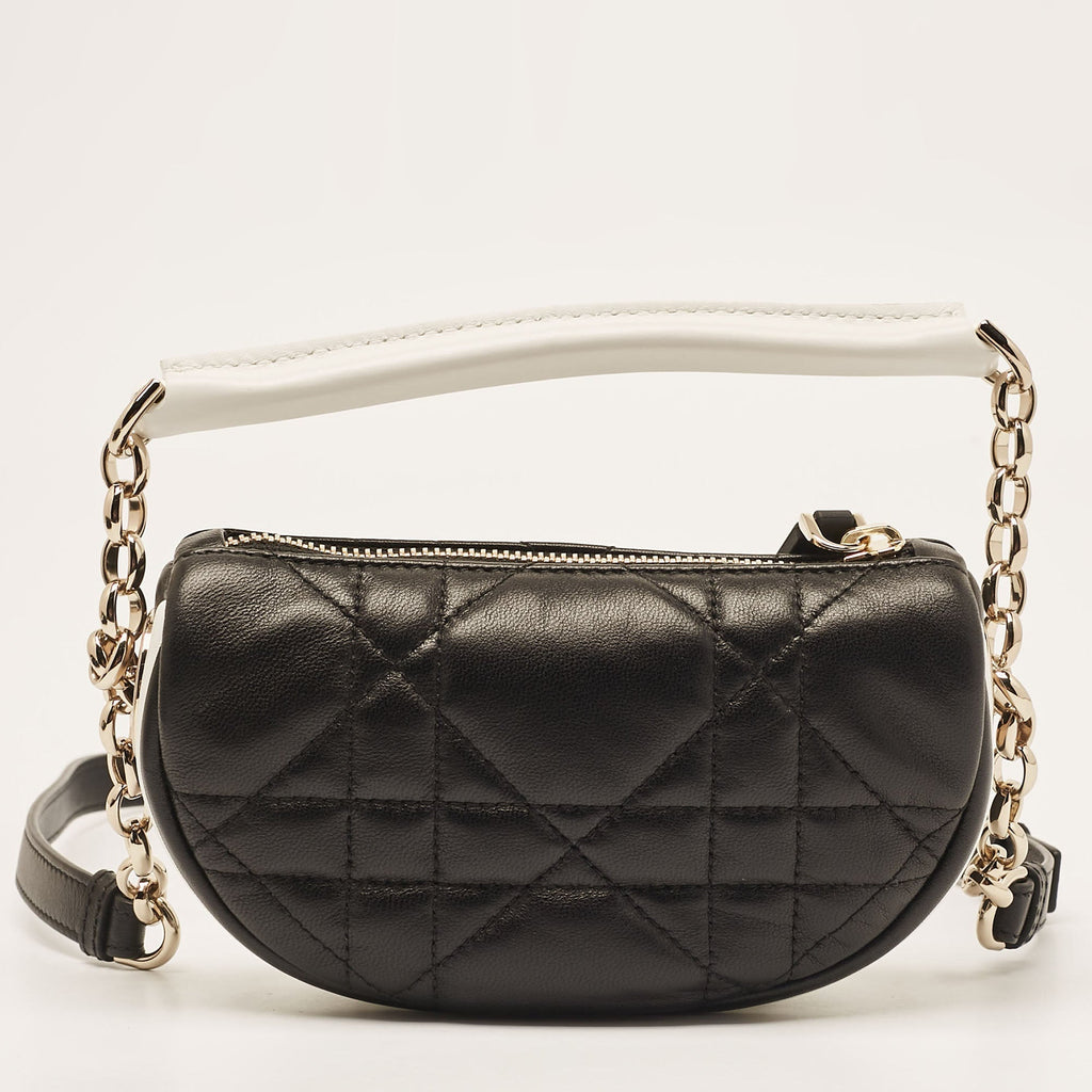 Dior Black Cannage Leather Micro Vibe Hobo
