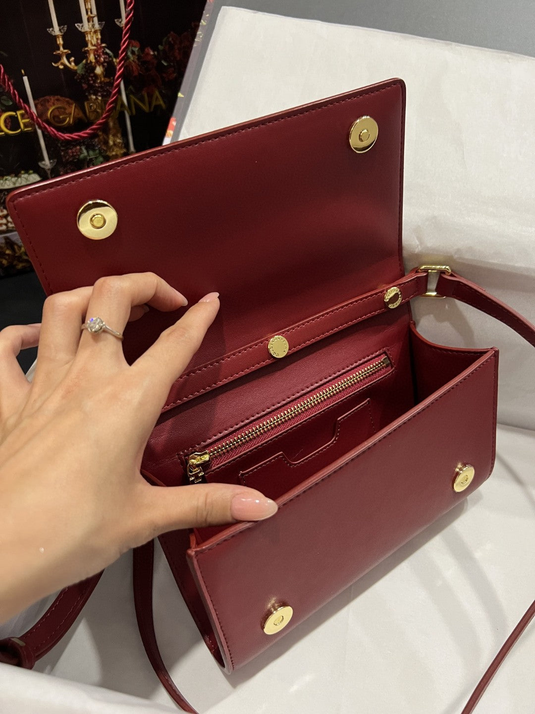 GLAMI 3.5 Clutch Burgundy For Women 8.3in/21cm GLAMIÃ‚Â 