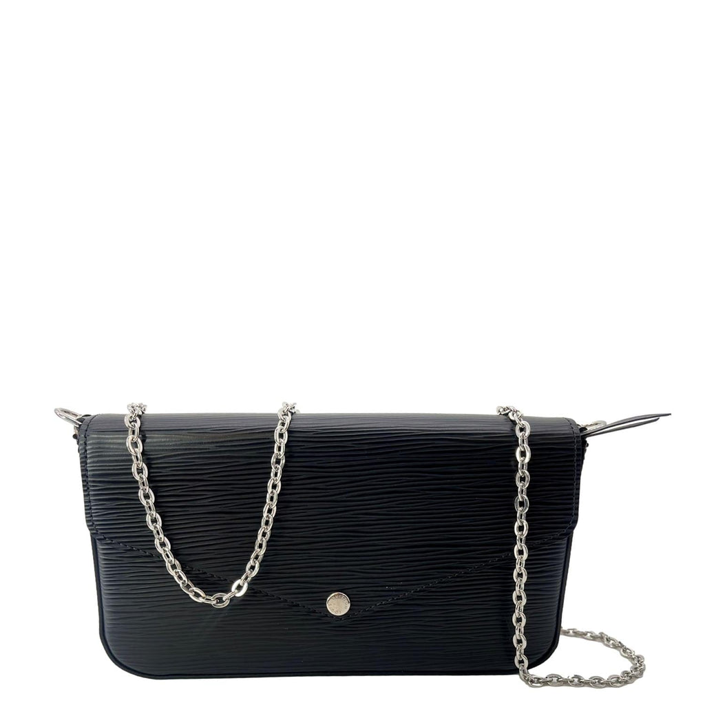 LOUIS VUITTON Felicie Pochette Epi Crossbody Bag Black - Hot Deals