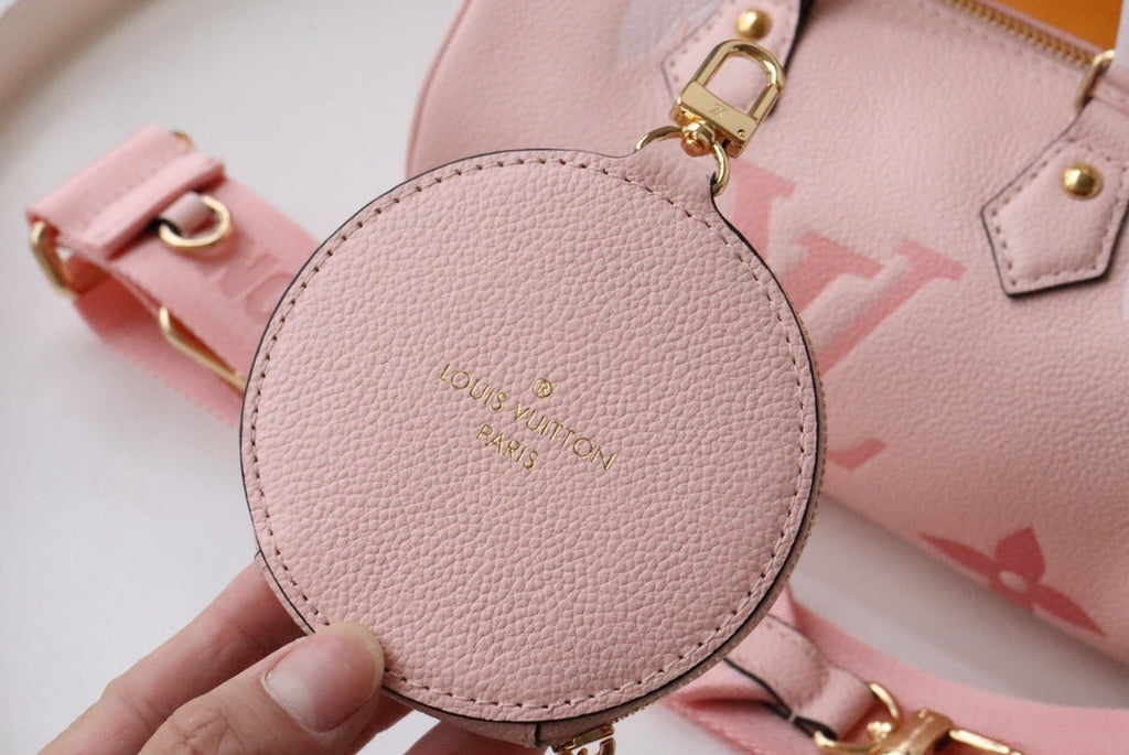 Louis Vuitton Papillon Monogram Empreinte Bouton De Rose Pink For Women, WomenÃƒÂ¢Ã¢â€šÂ¬Ã¢â€žÂ¢s Handbags, Shoulder And Crossbody Bags 7.9in/20cm Louis Vuitton M45707