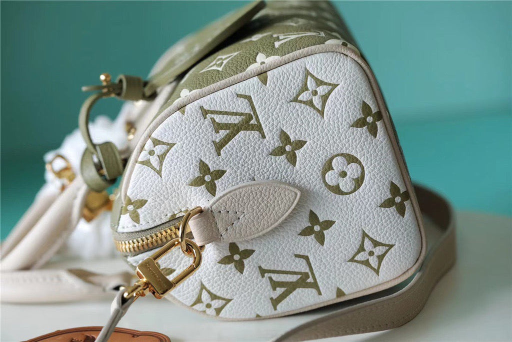 Louis Vuitton Speedy Bandouliere 20 PM Monogram Empreinte Khaki Green / Beige / CreamFor Women,  Shoulder And Crossbody Bags 20.5cm/8.1in Louis Vuitton M46118