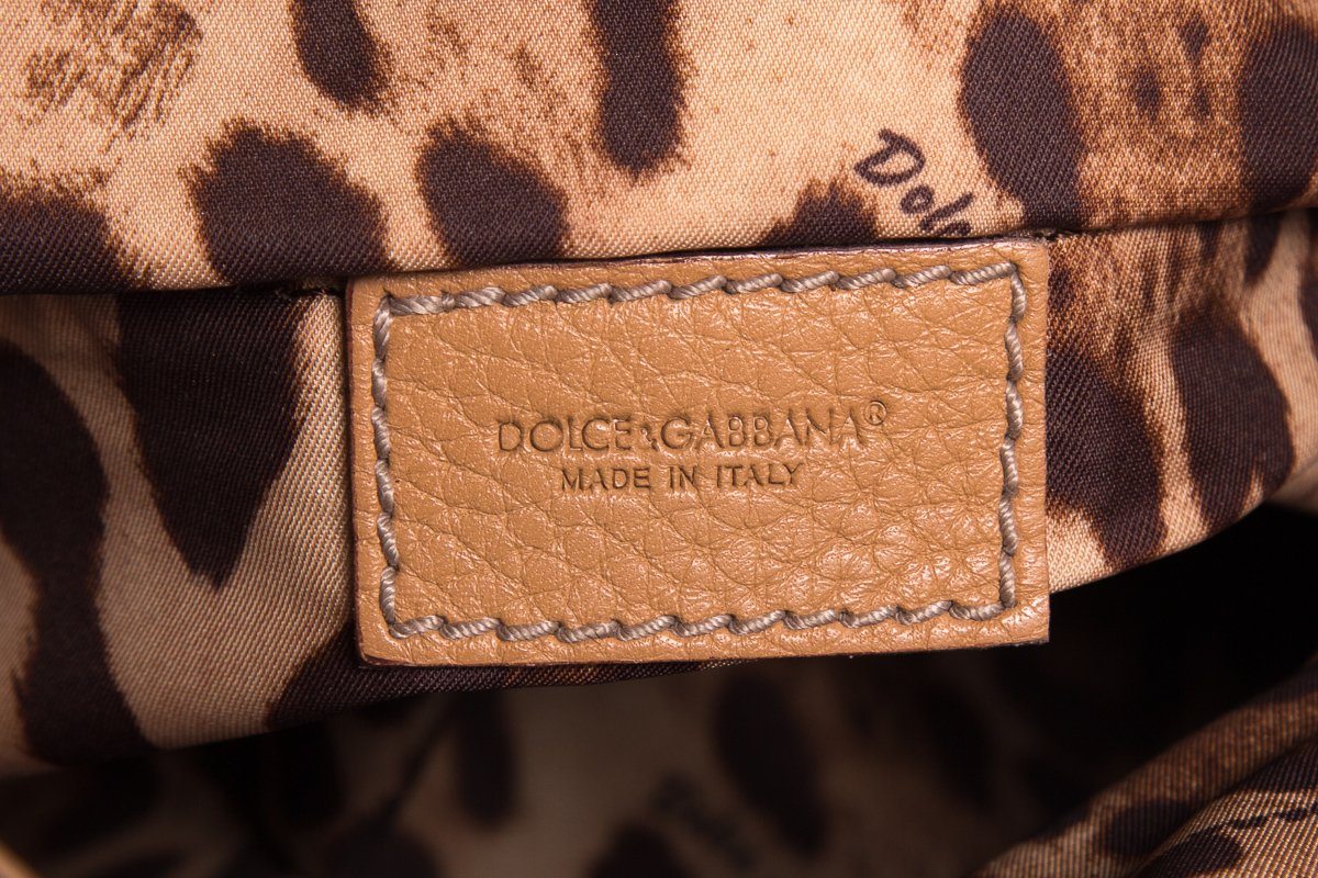 DolCeline & Gabbana Tan Leather D-Ring Shoulder Bag