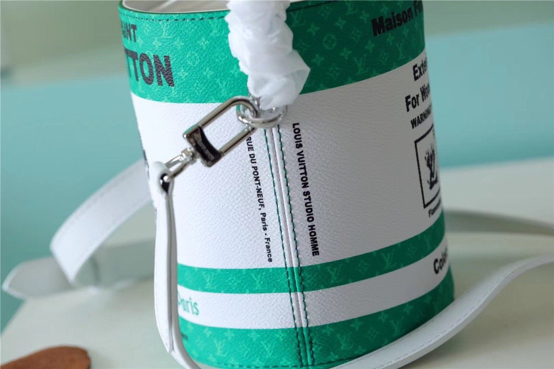 Louis Vuitton Paint Can Coated Canvas By Virgil Abloh’s Green For Women, Women’s Bags, Shoulder And Crossbody Bags 6.7in/17cm Louis Vuitton M81592
