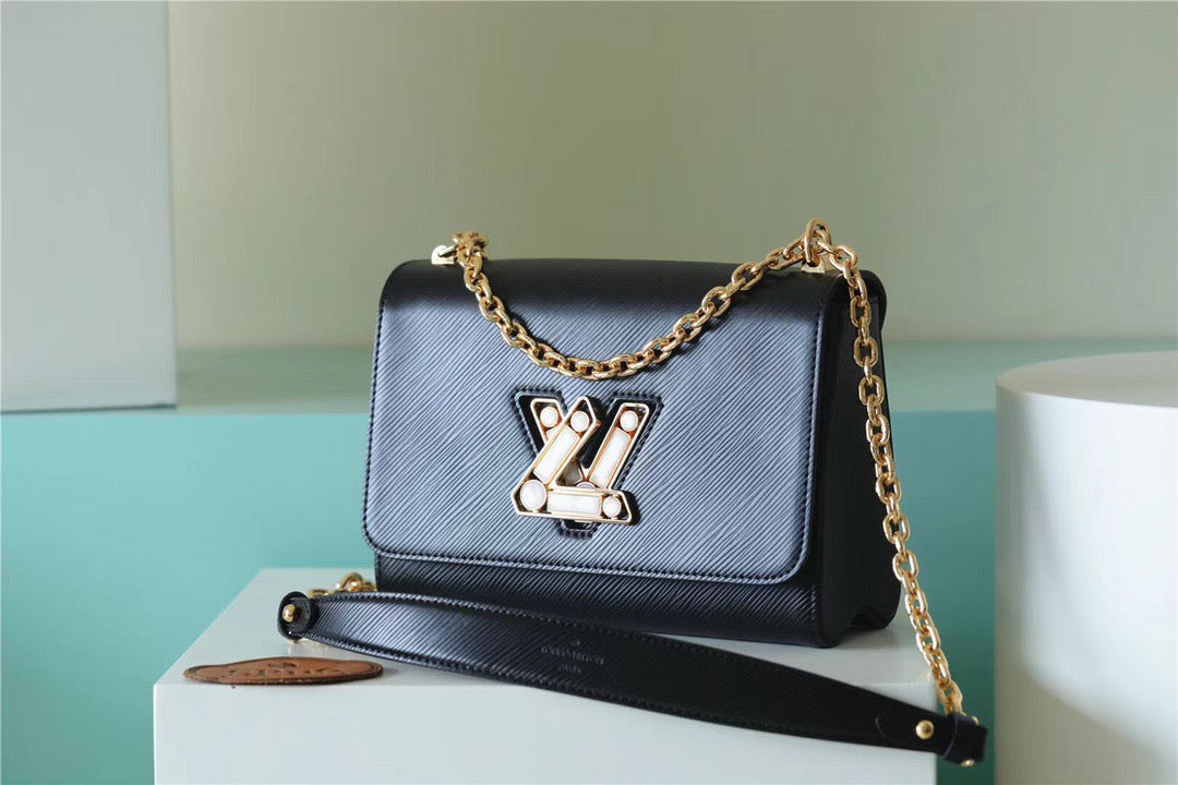 Louis Vuitton Twist MM Epi Black For Women,  Shoulder And Crossbody Bags 9.1in/23cm Louis Vuitton