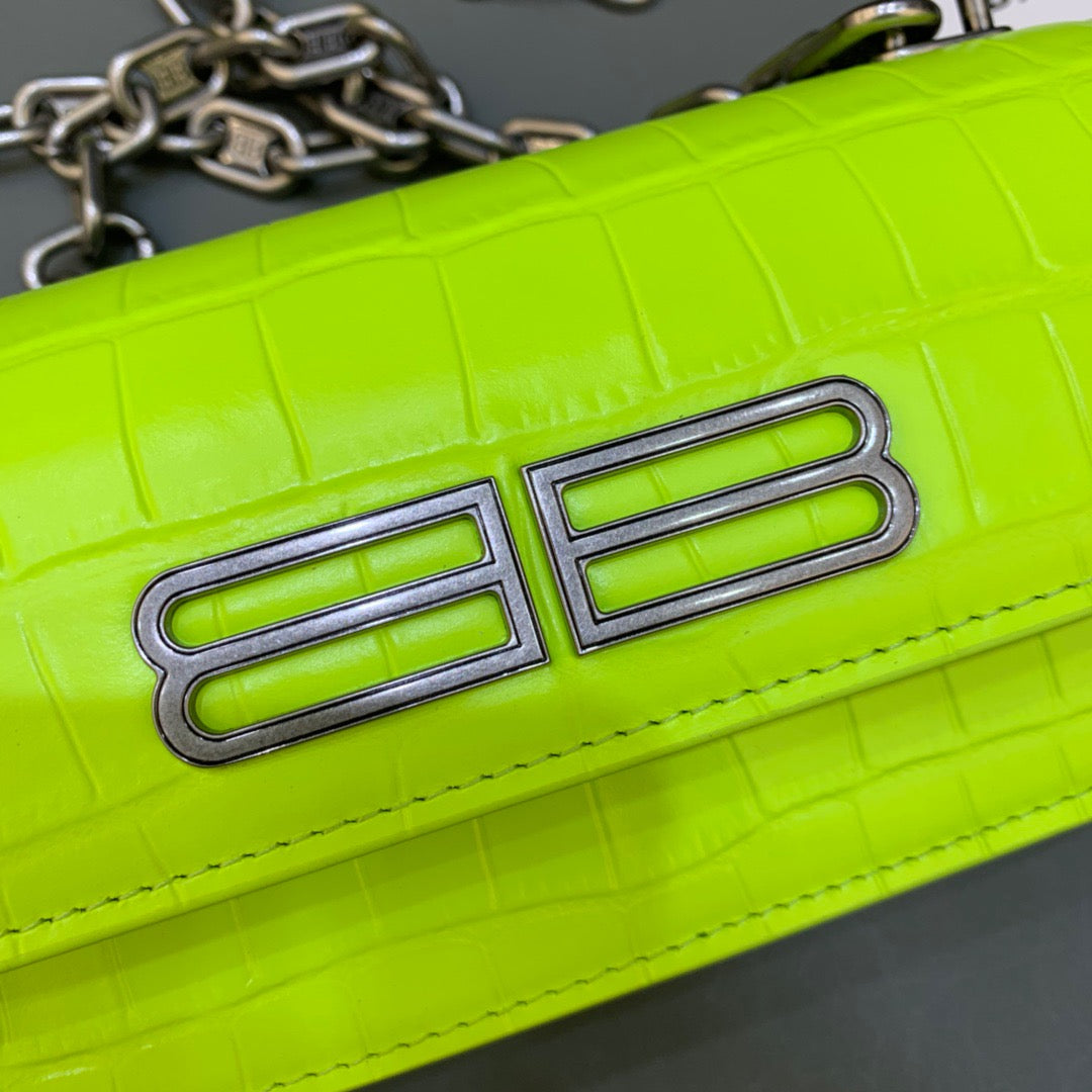 Gossip Small On Chain Shoulder Bag Green Neon, For Women,  Bags 7.4in/19cm