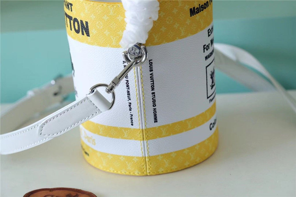 Louis Vuitton Paint Can Coated Canvas By Virgil AblohÃƒÂ¢Ã¢â€šÂ¬Ã¢â€žÂ¢s Yellow For Women, WomenÃƒÂ¢Ã¢â€šÂ¬Ã¢â€žÂ¢s Bags, Shoulder And Crossbody Bags 6.7in/17cm Louis Vuitton M81593