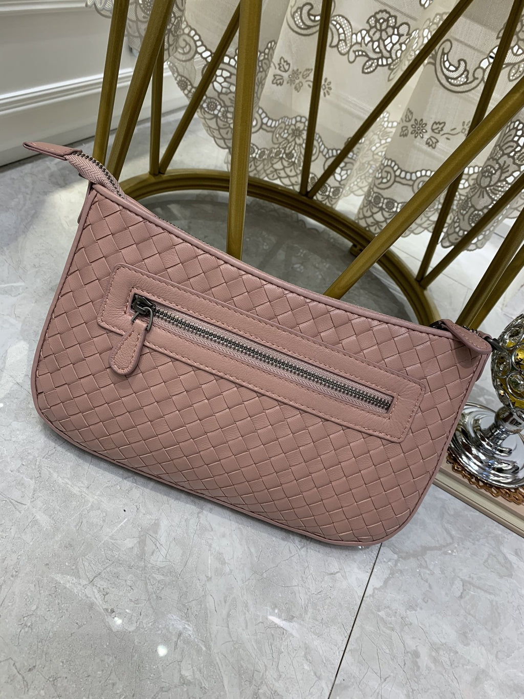 Bottega Veneta Crossbody Bag Pink, For Women, Bags 9.4in/24cm