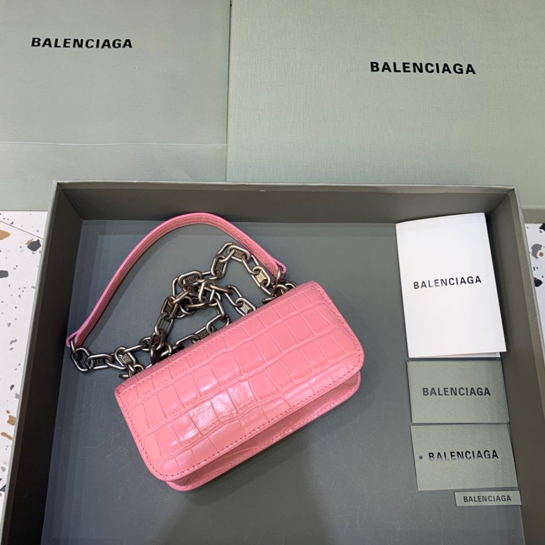 Gossip Small On Chain Shoulder Bag Pink, For Women,  Bags 7.4in/19cm