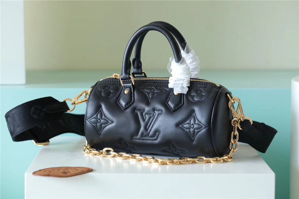Louis Vuitton Papillon Burberry Bag Classic Monogram For Women 20cm Black Louis Vuitton M59800
