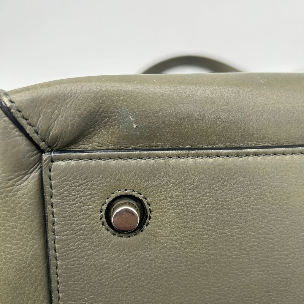 Celineline Medium Edge Green Leather Shoulder Bag
