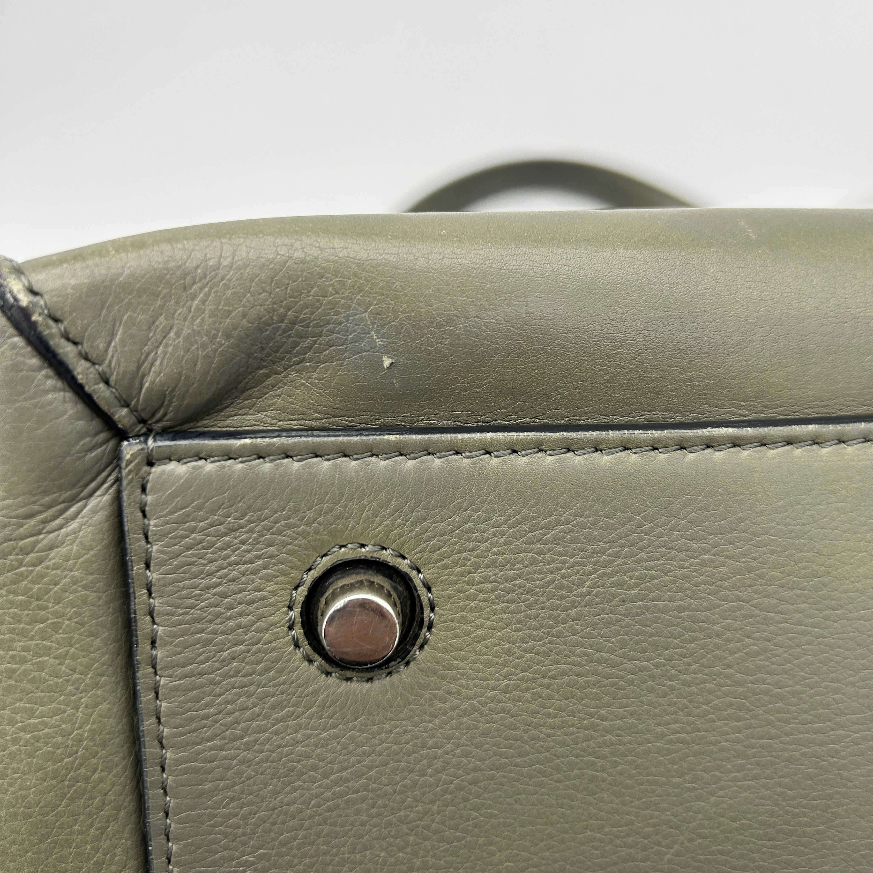 Celineline Medium Edge Green Leather Shoulder Bag
