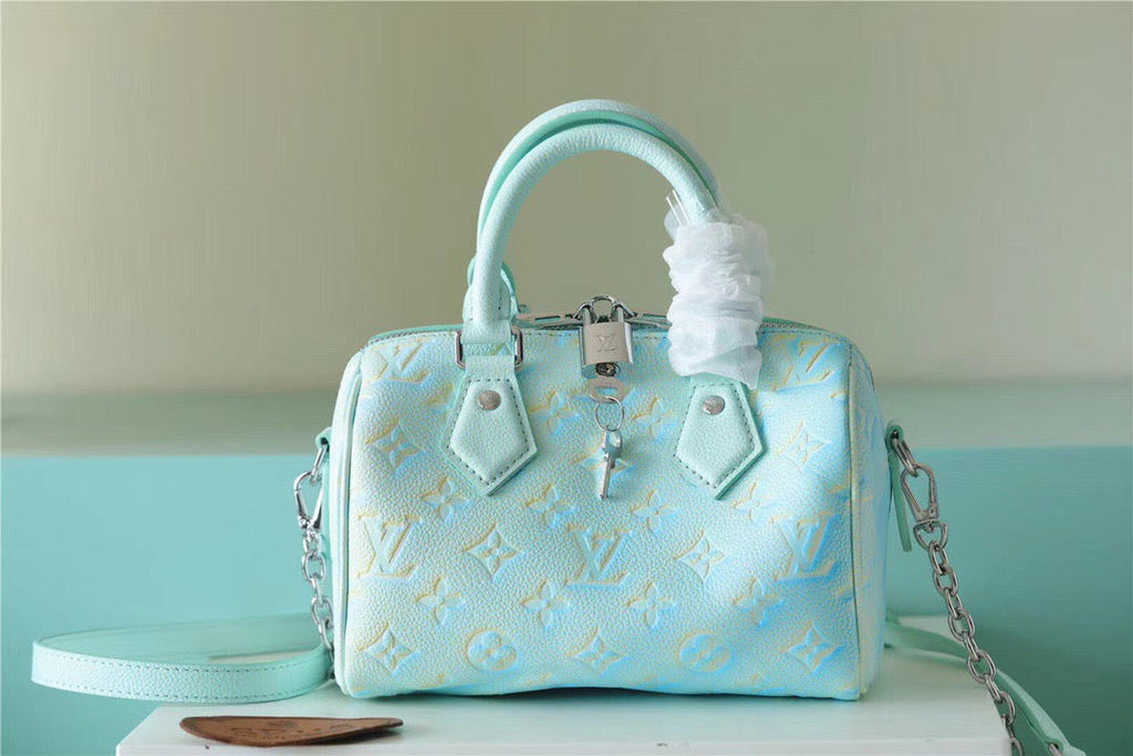 Louis Vuitton Speedy Bandouliere 20 Monogram Empreinte Vert D’eau Green For Women,  Shoulder And Crossbody Bags 20.5cm/8.1in Louis Vuitton M46092