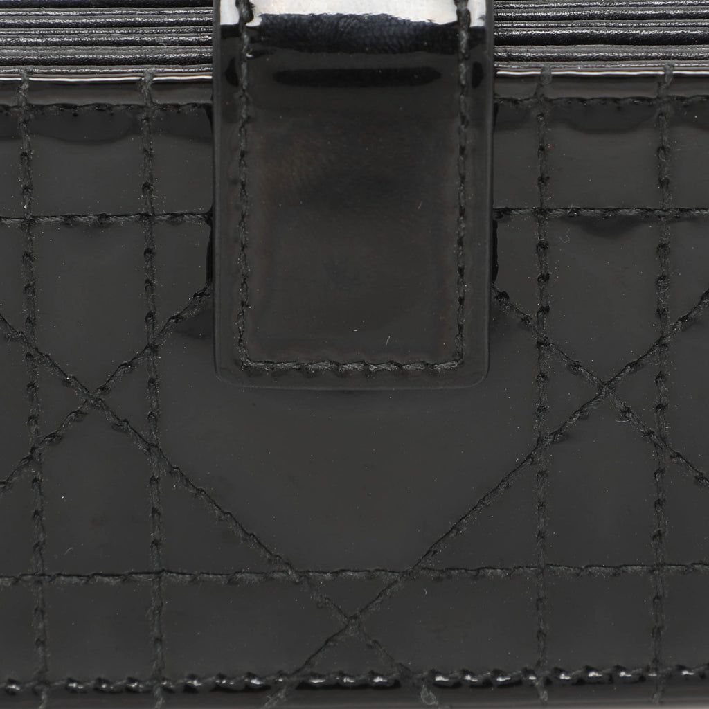 Dior Black Cannage  Leather Lady Dior 5 Gusset Card Holder