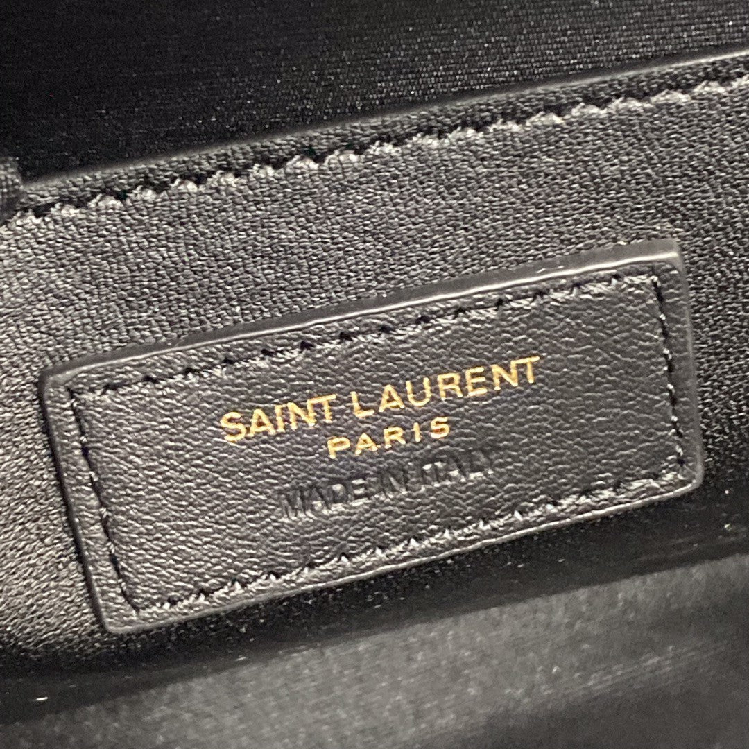 YSSL Manhattan Shoulder Bag In Box Black For Women 11in/29cm YSL 5792710SX0W1000