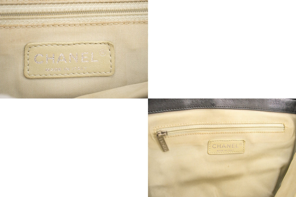 CHANEL Chain Around Shoulder Bag Crossbody Black Calfskin Leather j91