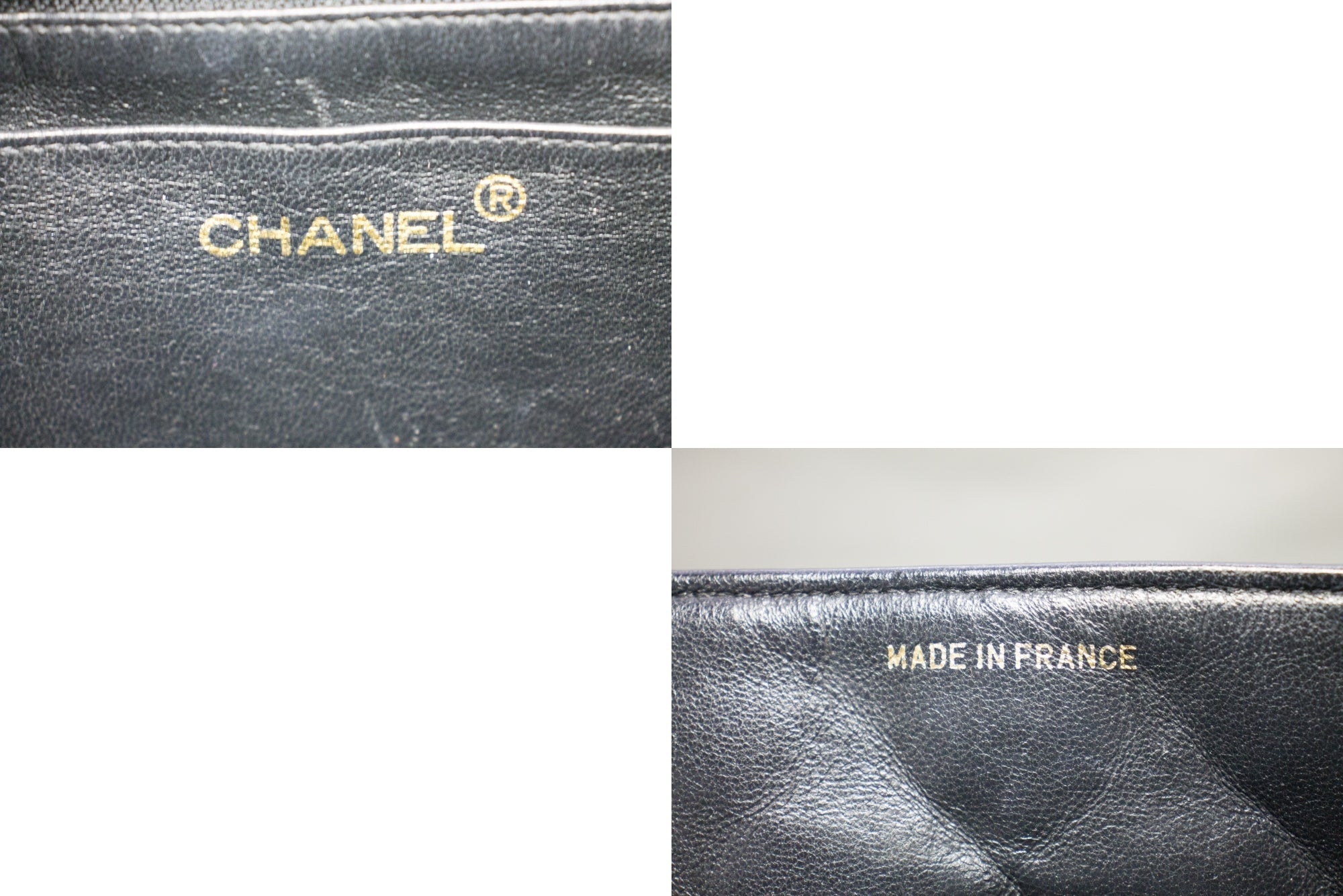CHANEL Jumbo 11" Large Chain Shoulder Bag Flap Black Lambskin Gold f35