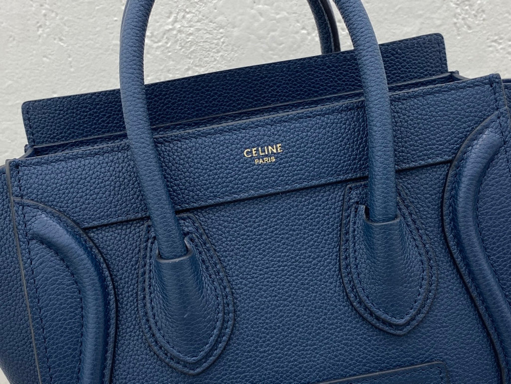 Top Quality Nano LuGucciage Bag In Drummed Dark Blue For WomLB 8in/20cmÃÂ 