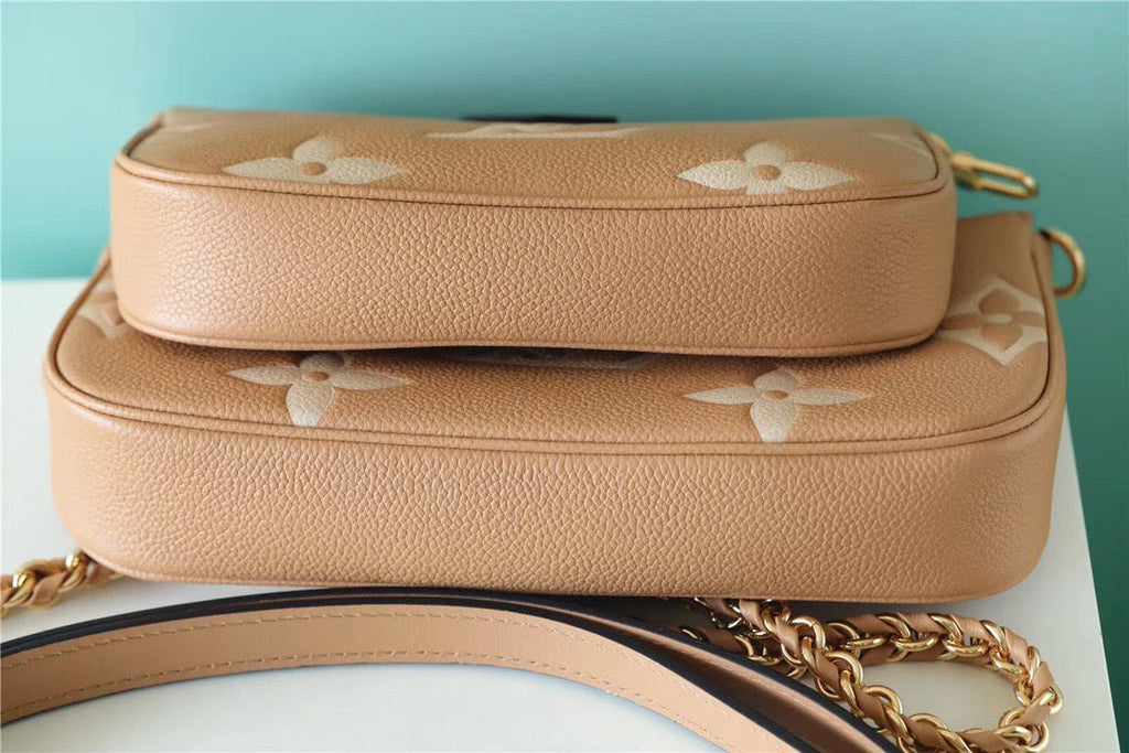 Louis Vuitton Multi Pochette AcGLAMIssoires Monogram Empreinte Arizona Beige / Cream For Women,  Shoulder And Crossbody Bags 9.8in/25cm Louis Vuitton M45983