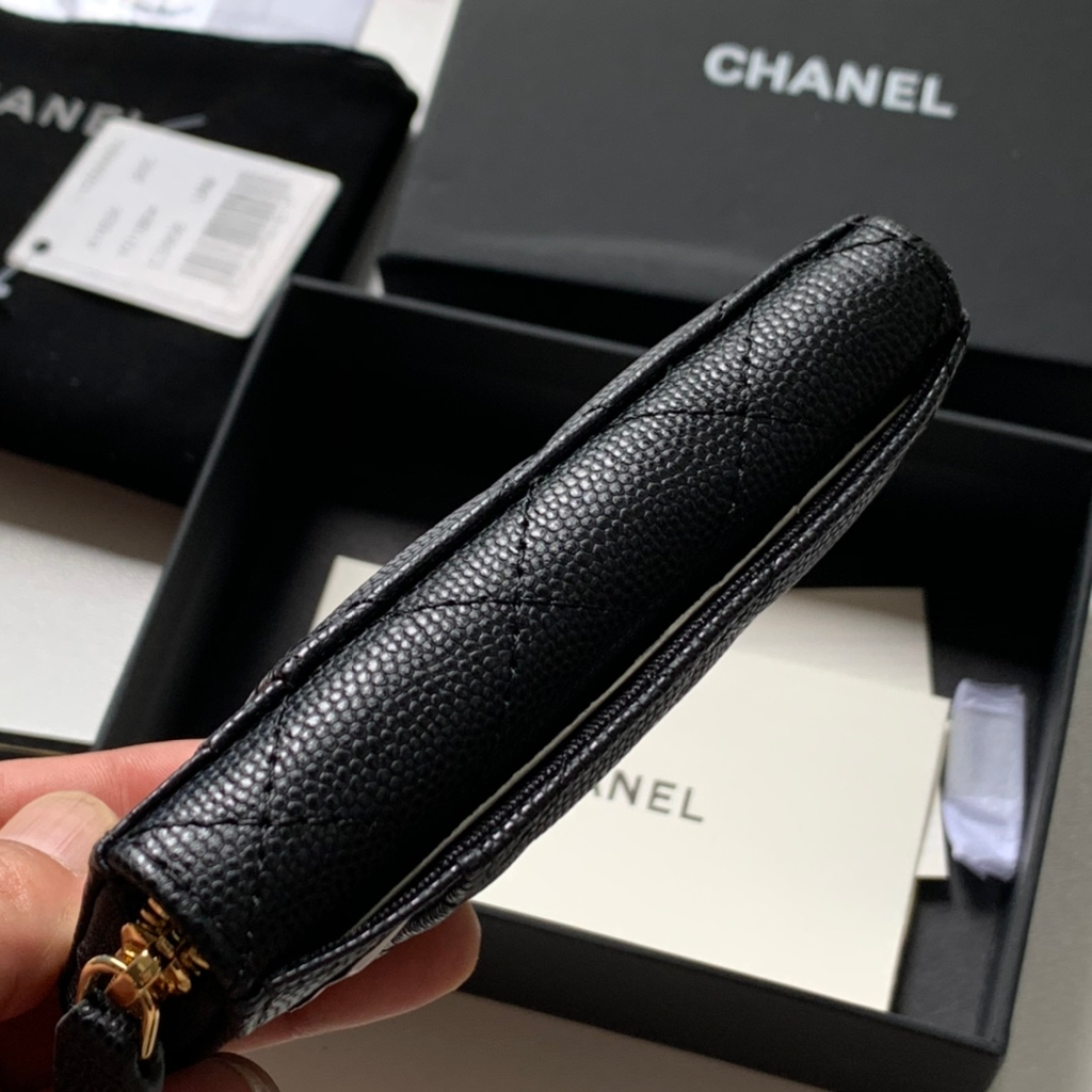 Chanel CHL ZIPPED COIN PURSE BLACK AP1650