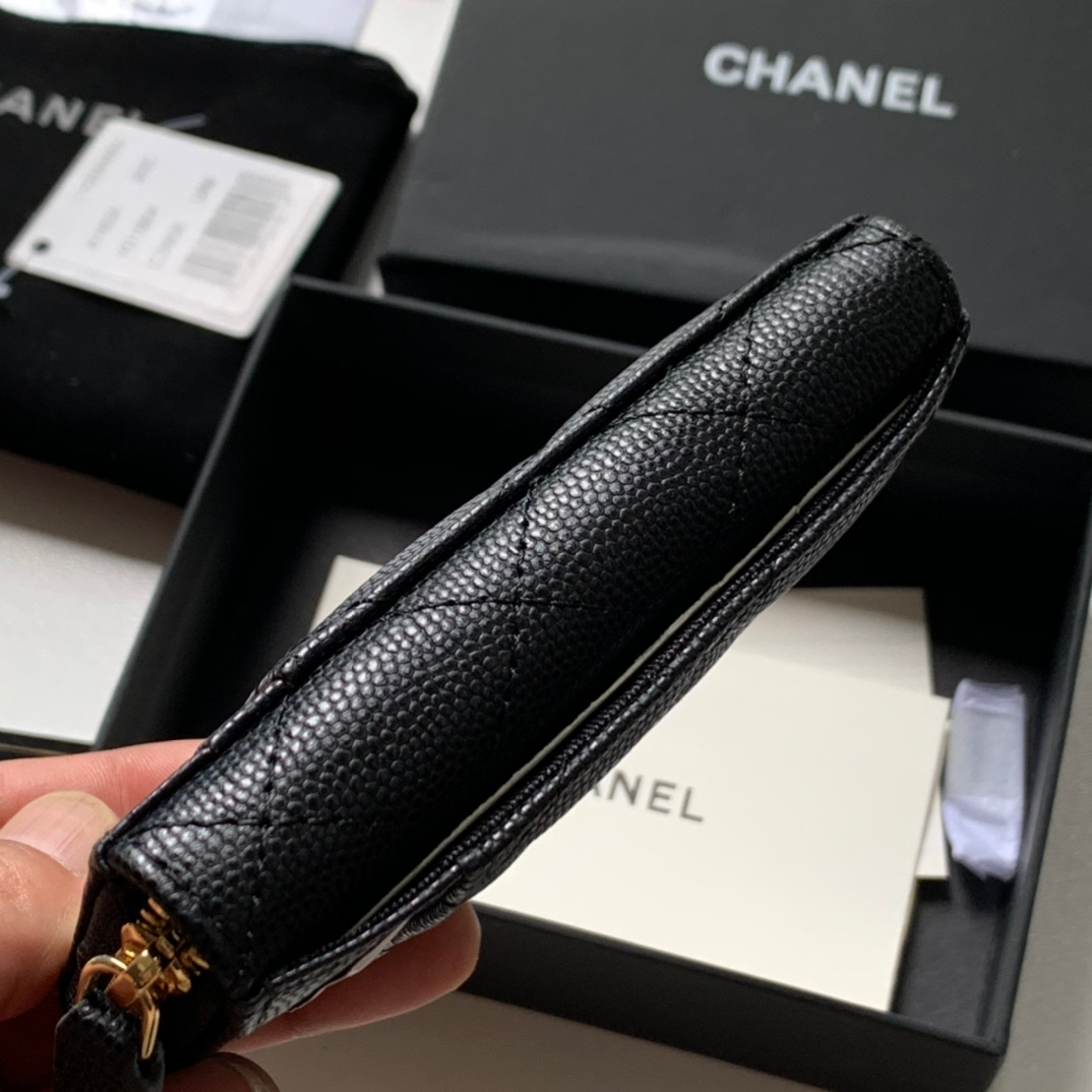 Chanel CHL ZIPPED COIN PURSE BLACK AP1650